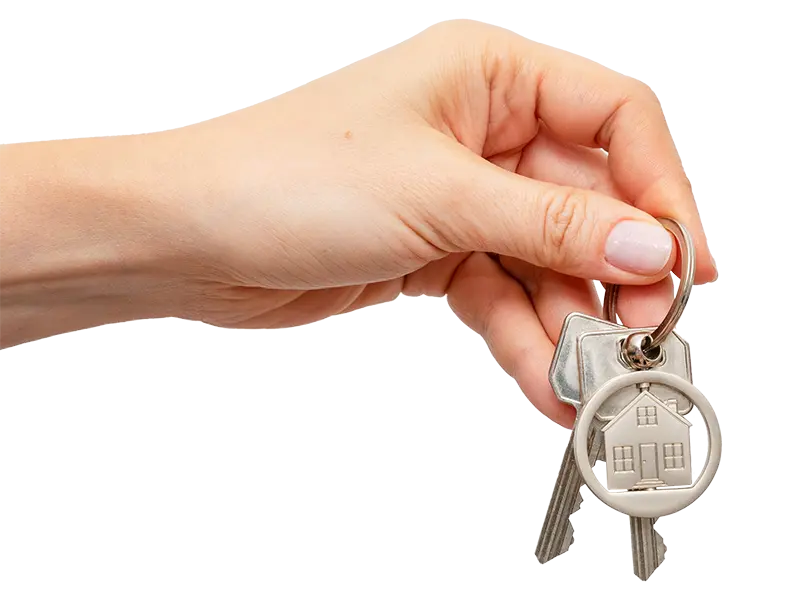 hand holding new keys